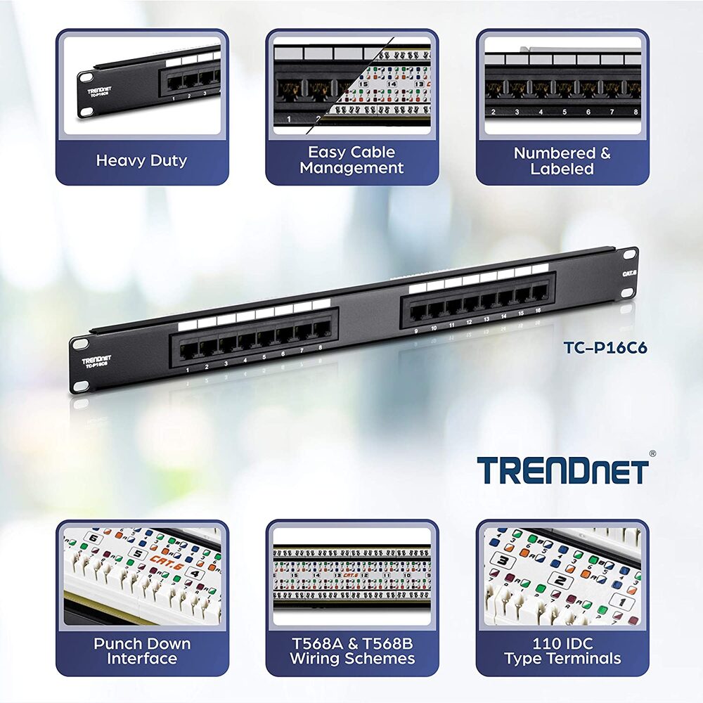 Patch Panel 24 puertos Cat5e TrendNet TC-P24C5E 3